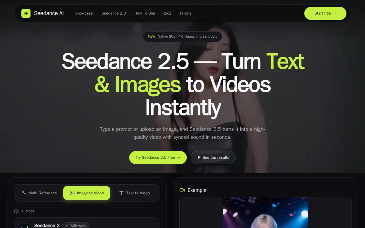 Seedance 2.5 AI — preview screenshot