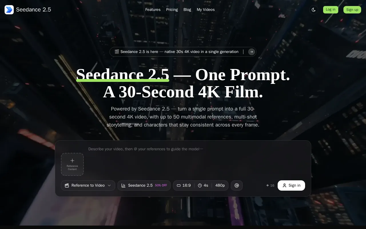 Seedance 2.5 — preview screenshot