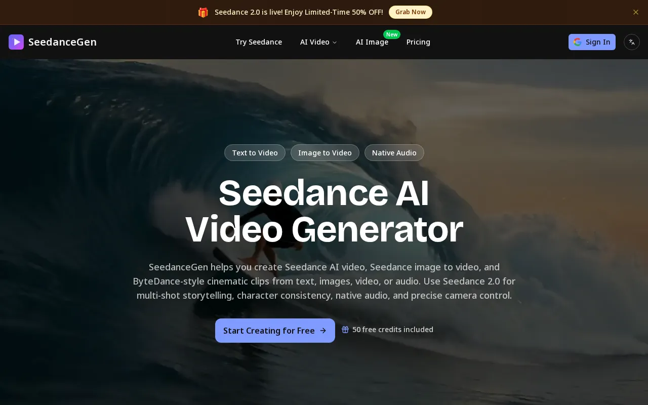 SeedanceGen AI — preview screenshot