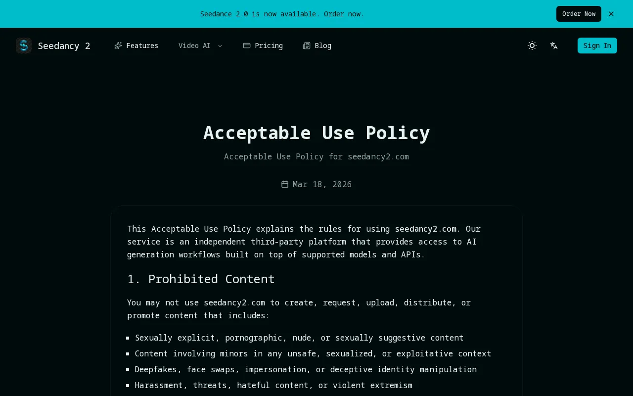 Seedance 2.0 — preview screenshot