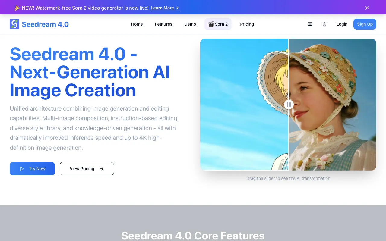 Seedream 4.0 — preview screenshot