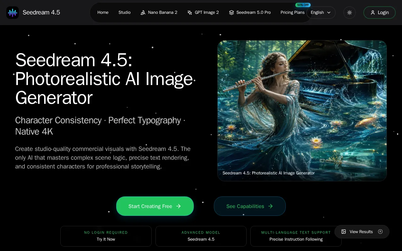 Seedream 4.5 AI — preview screenshot