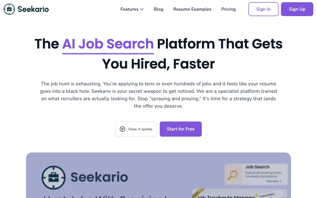 Seekario — preview screenshot