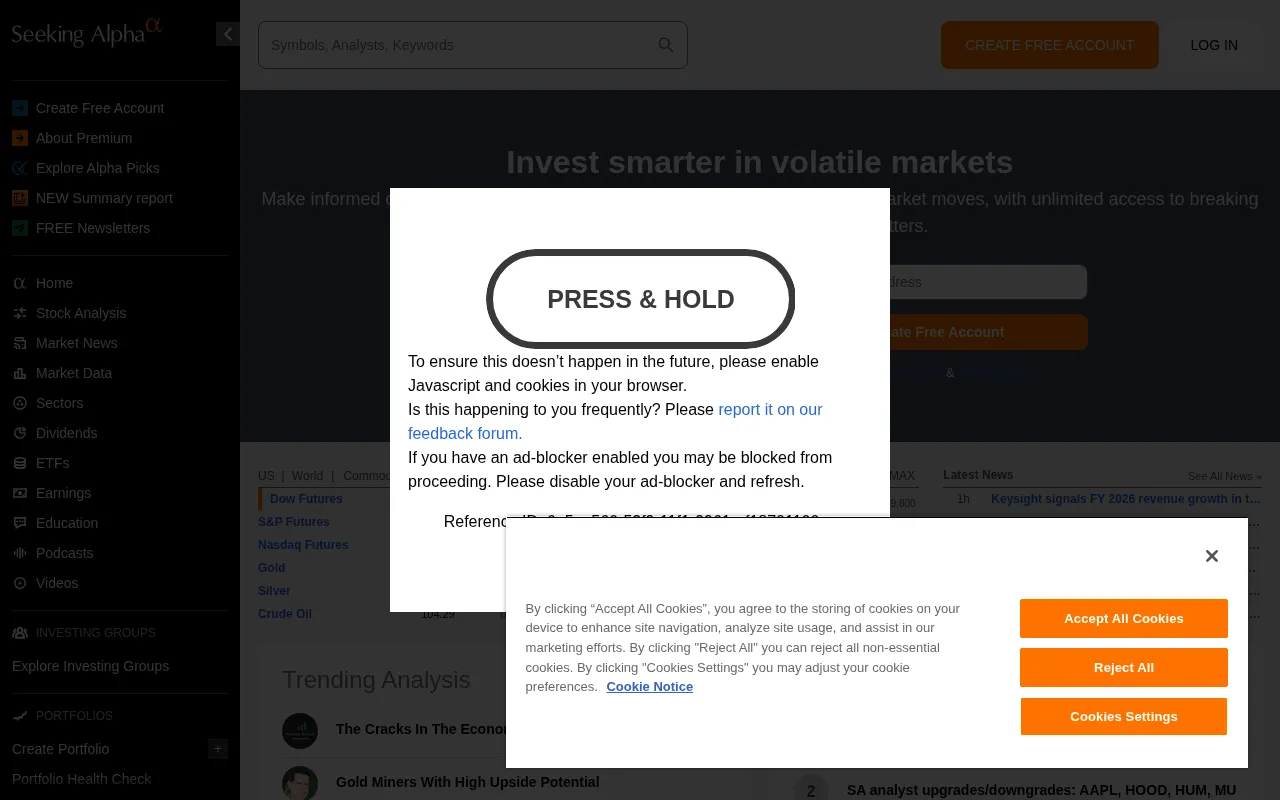 Seeking Alpha — preview screenshot