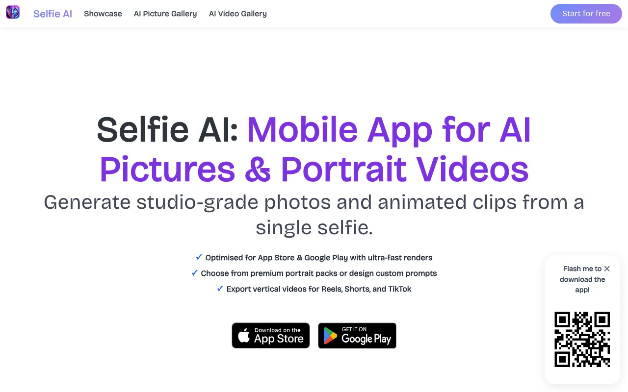 Selfie AI — preview screenshot