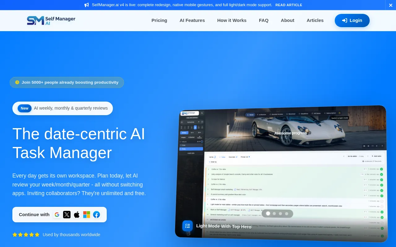 SelfManager AI — preview screenshot