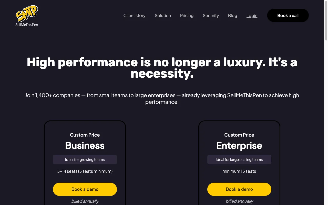 SellMeThisPen AI — pricing page
