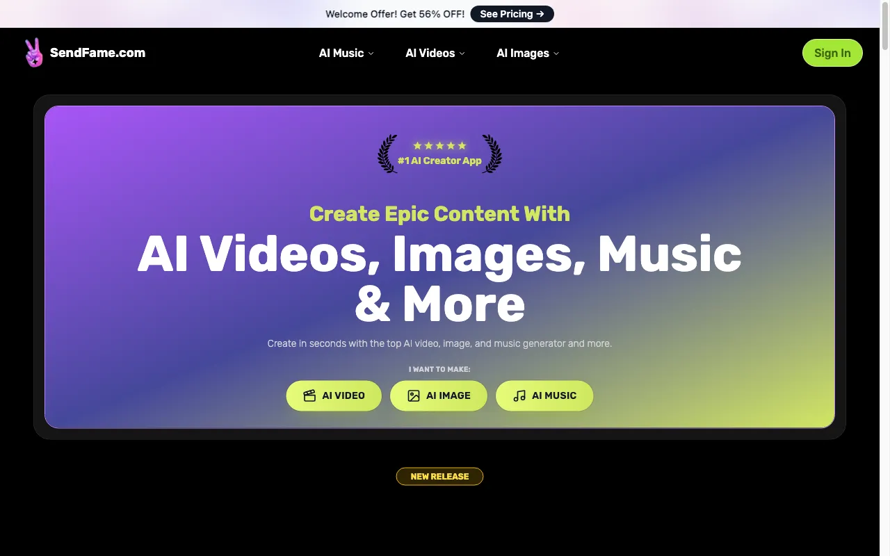 SendFame — preview screenshot