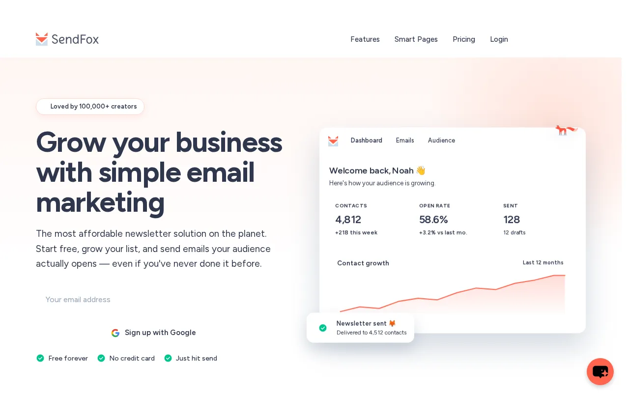 Sendfox — preview screenshot