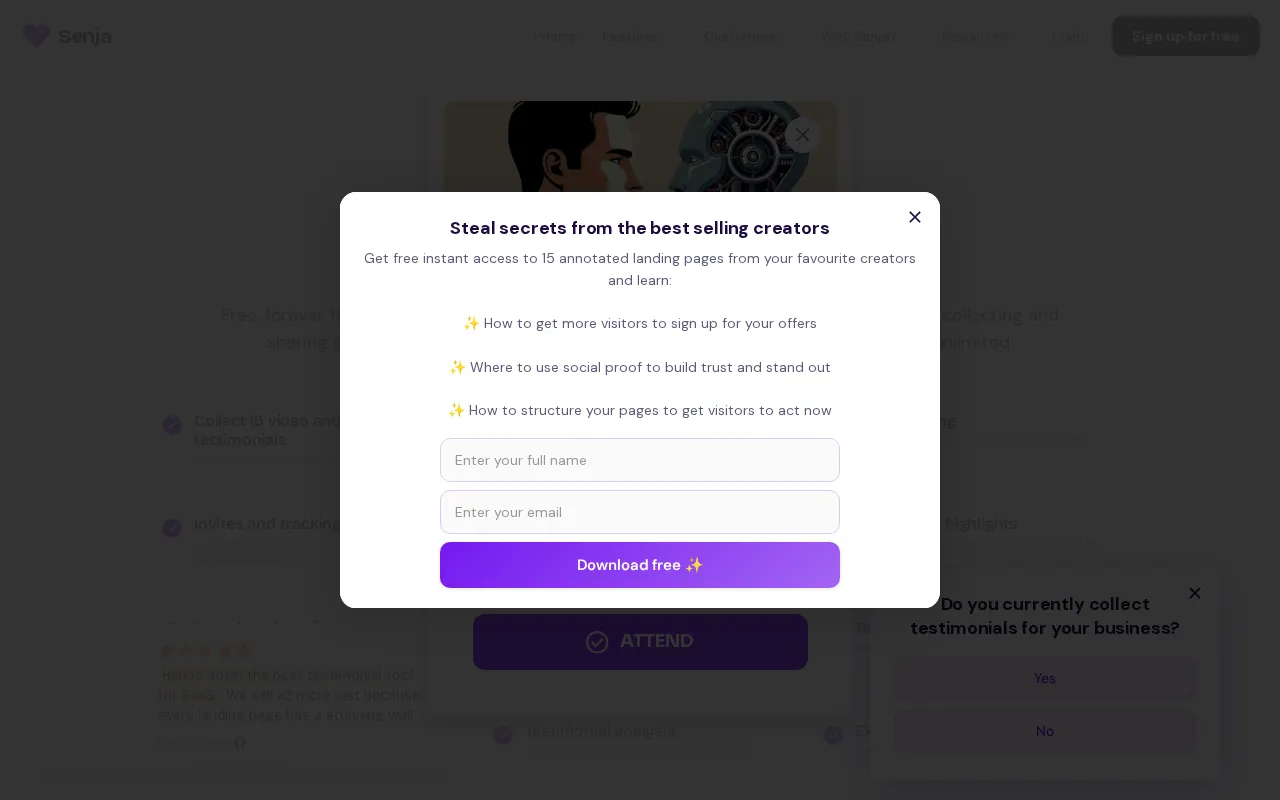 Senja — pricing page