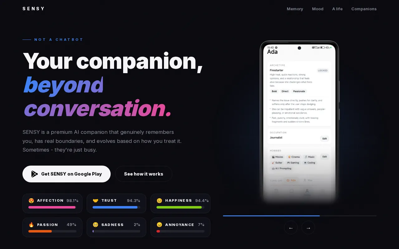 SENSY AI — preview screenshot