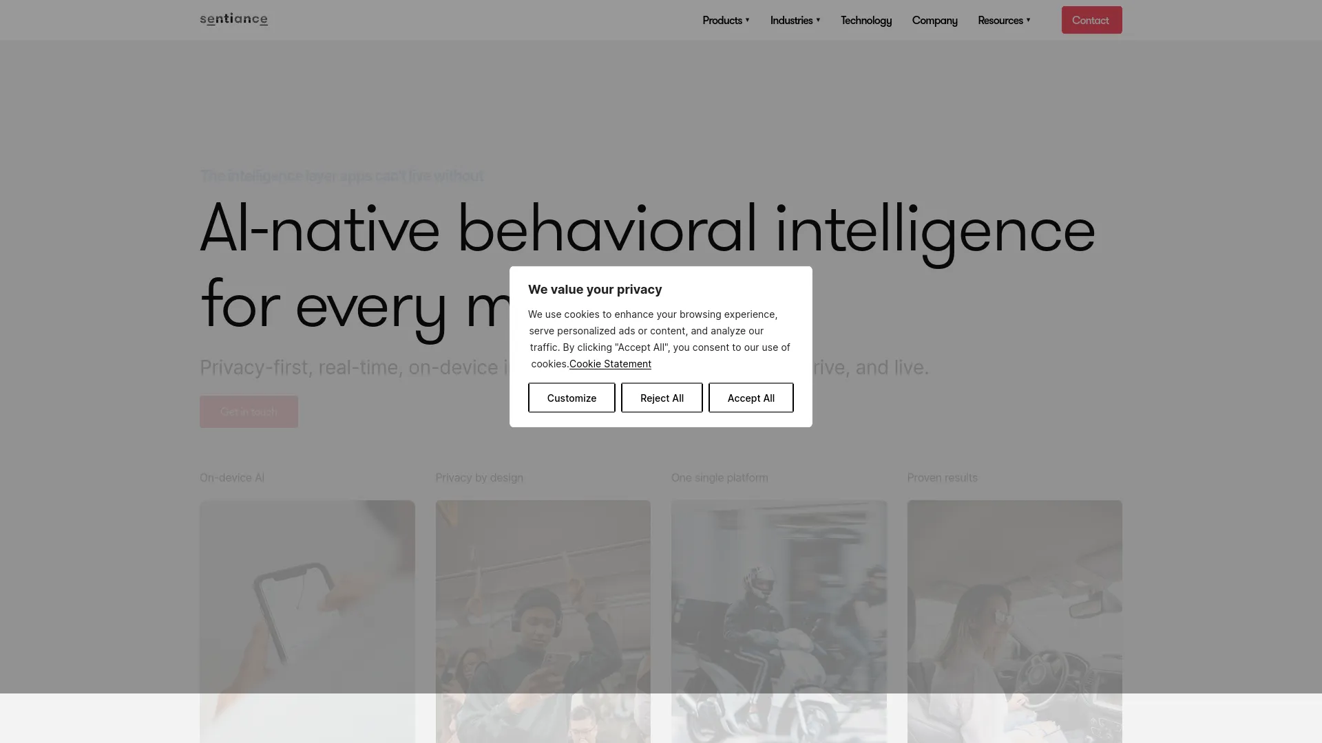sentiance.com — preview screenshot
