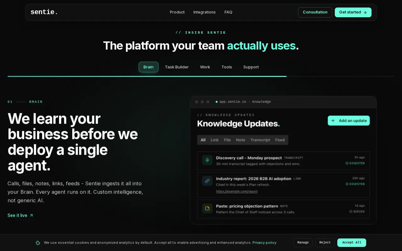 Sentie AI — preview screenshot