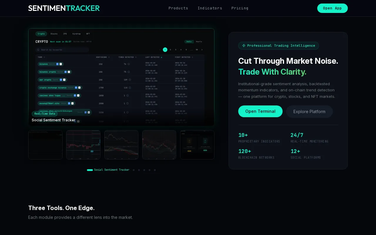 SentimentTracker — preview screenshot
