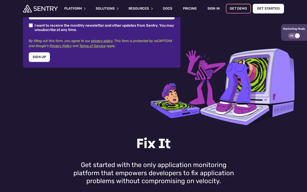 Sentry — preview screenshot