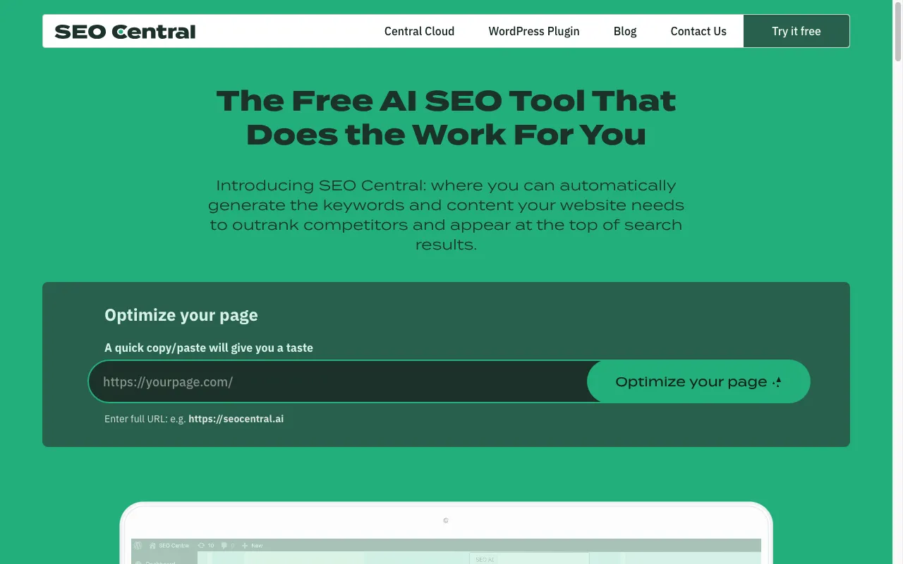 SEO Central — preview screenshot