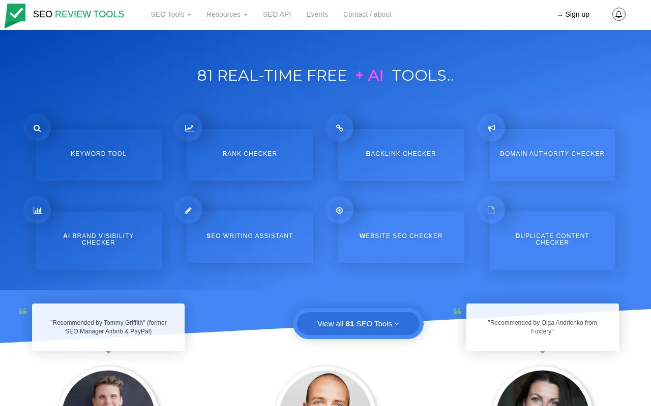SEO Review Tools — preview screenshot