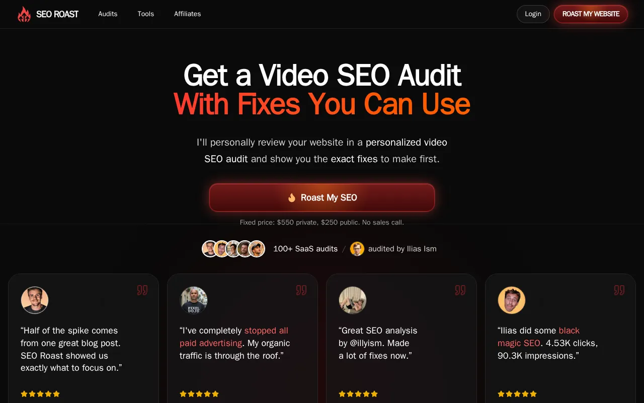 SEO Roast — preview screenshot