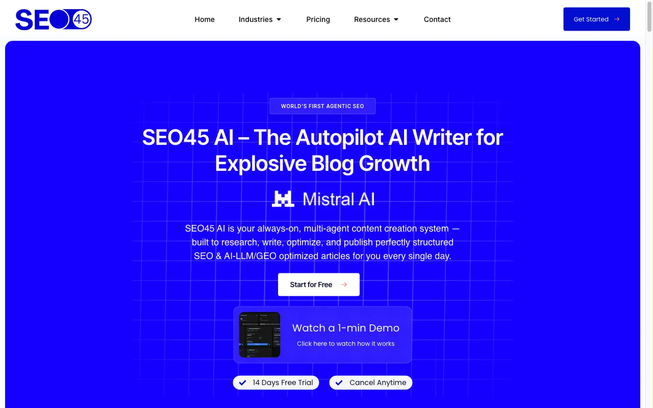 SEO45™ AI — preview screenshot