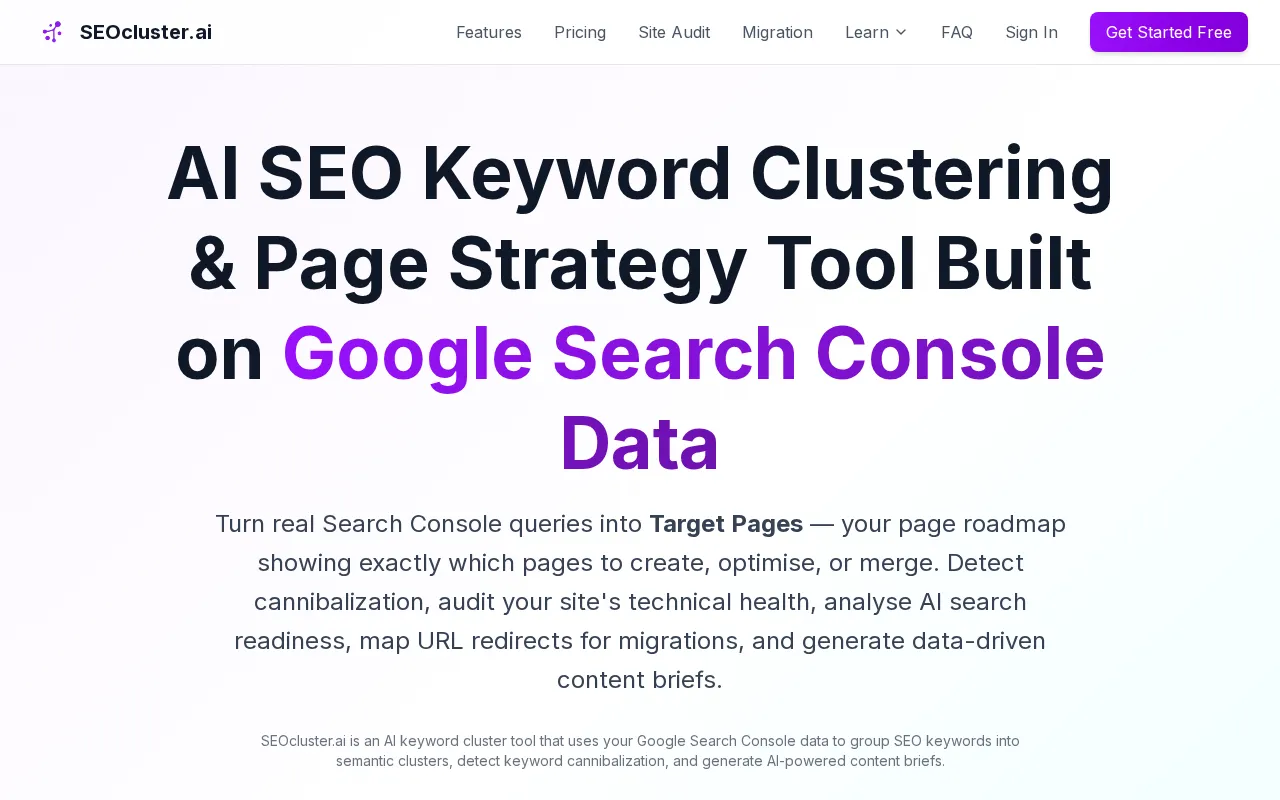 SEOcluster.ai — preview screenshot