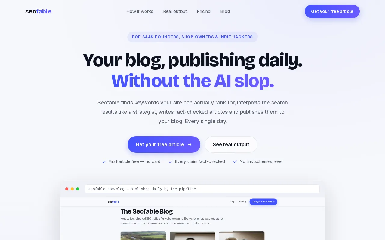 Seofable — preview screenshot