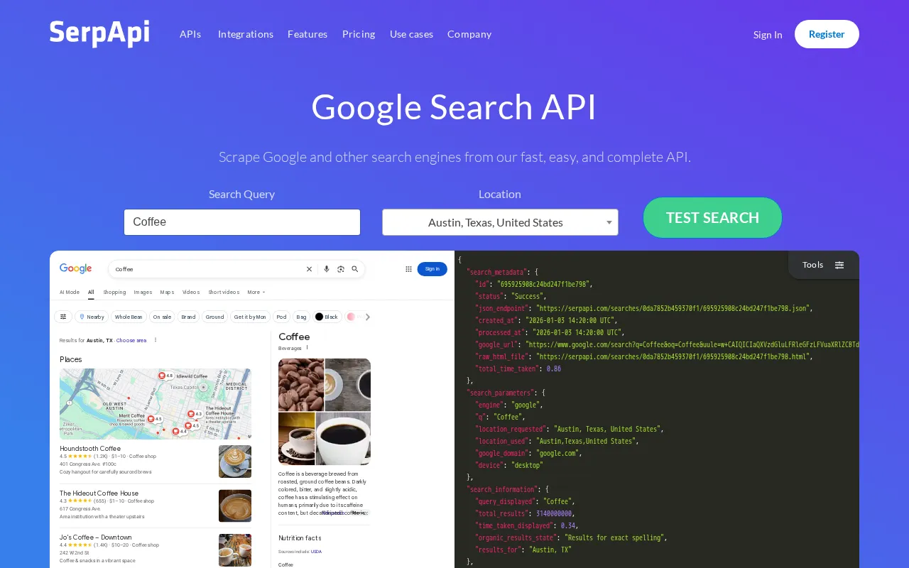 Serpapi — preview screenshot