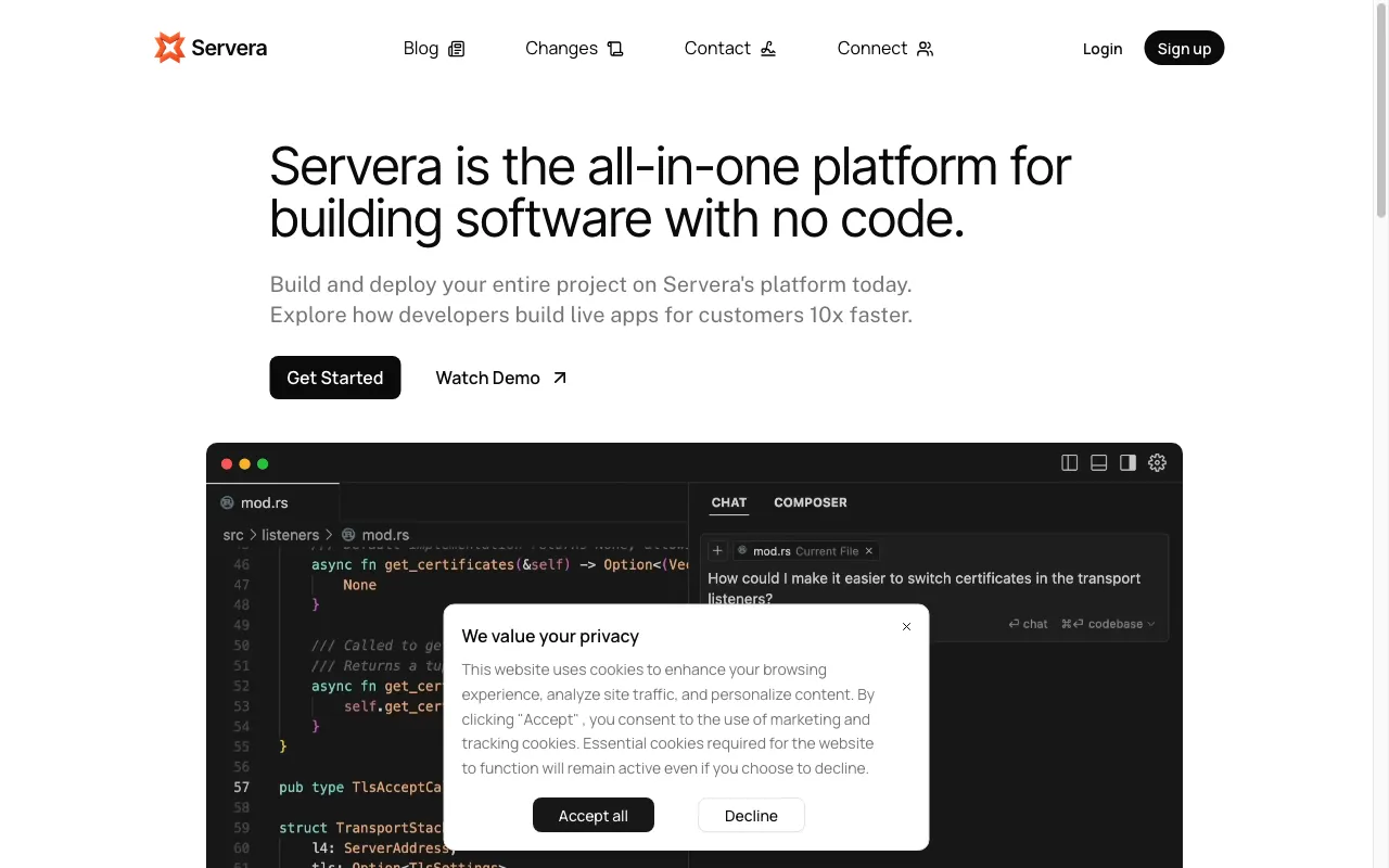 Servera — preview screenshot
