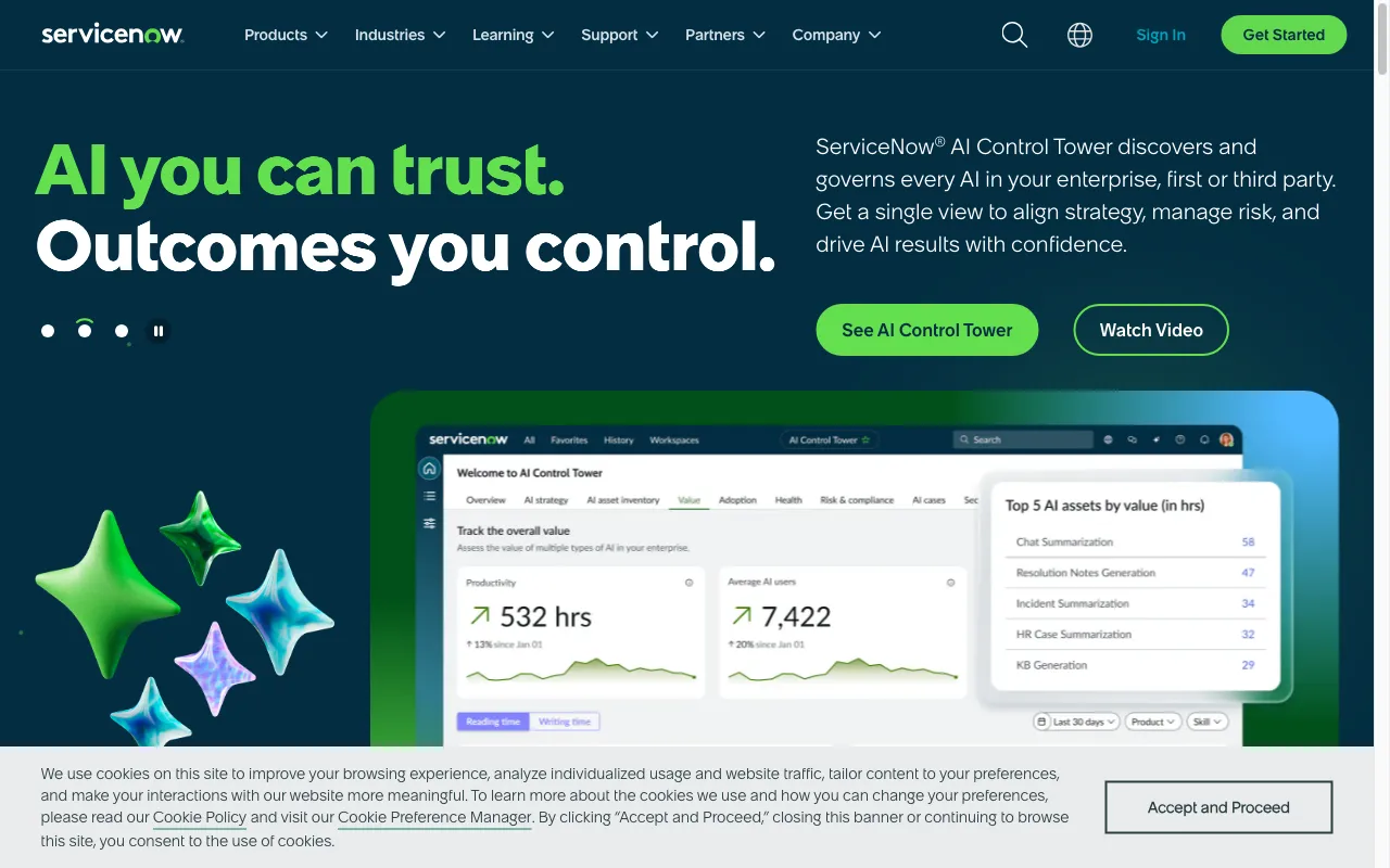 ServiceNow — preview screenshot