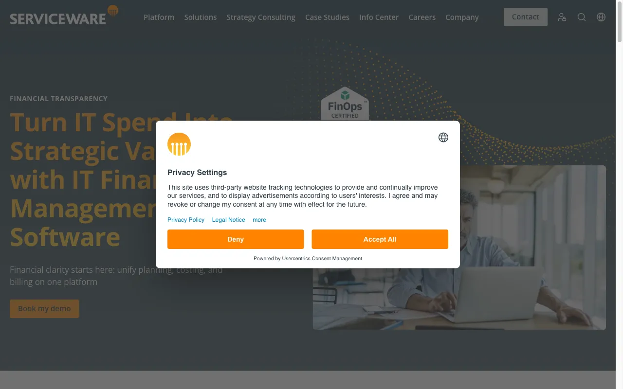 Serviceware Financial — preview screenshot