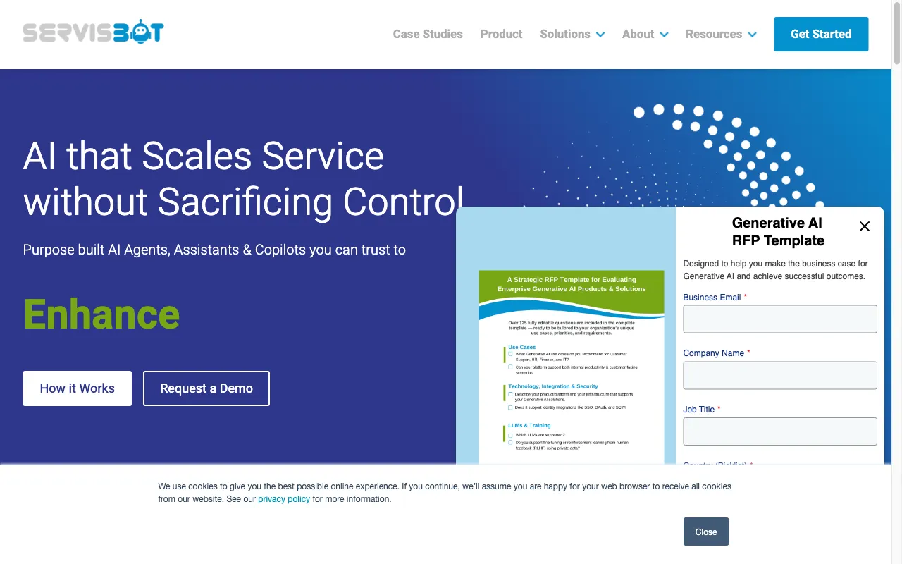 servisbot.com — preview screenshot