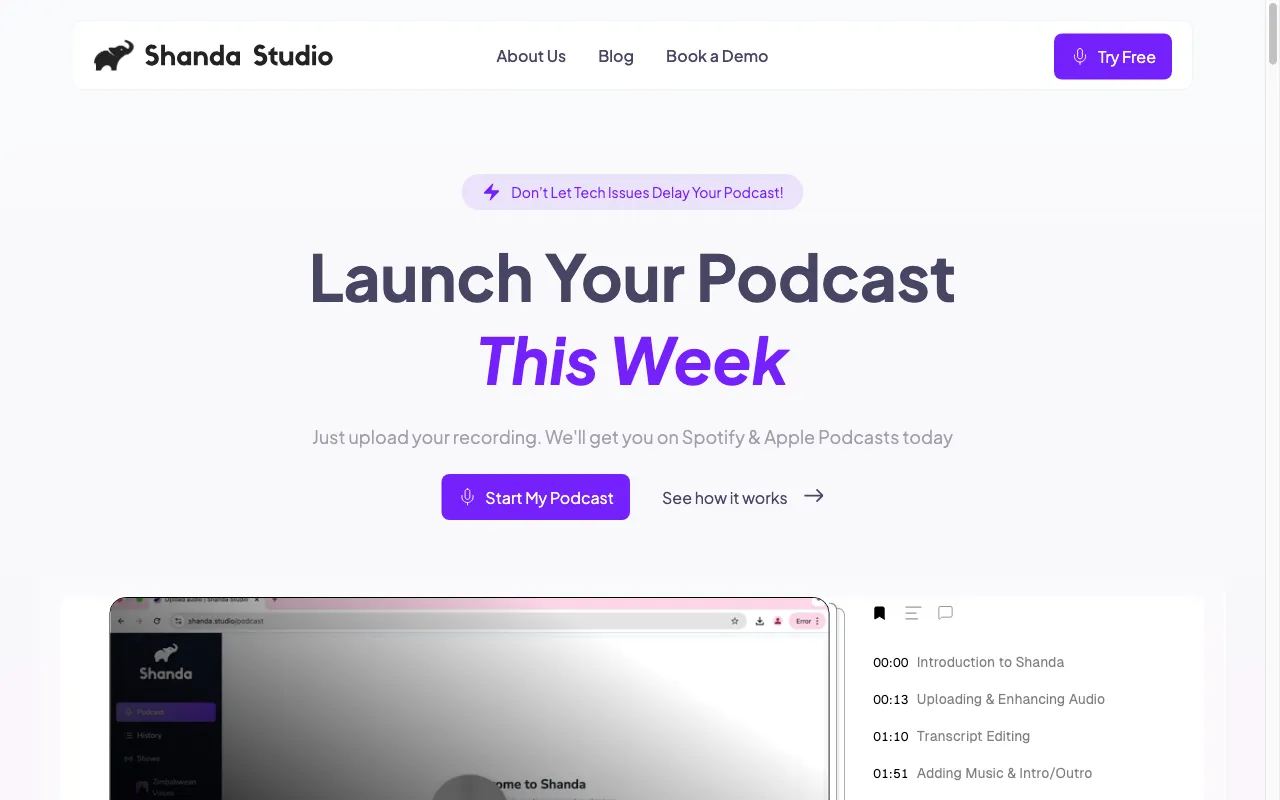 Shanda Studio — preview screenshot
