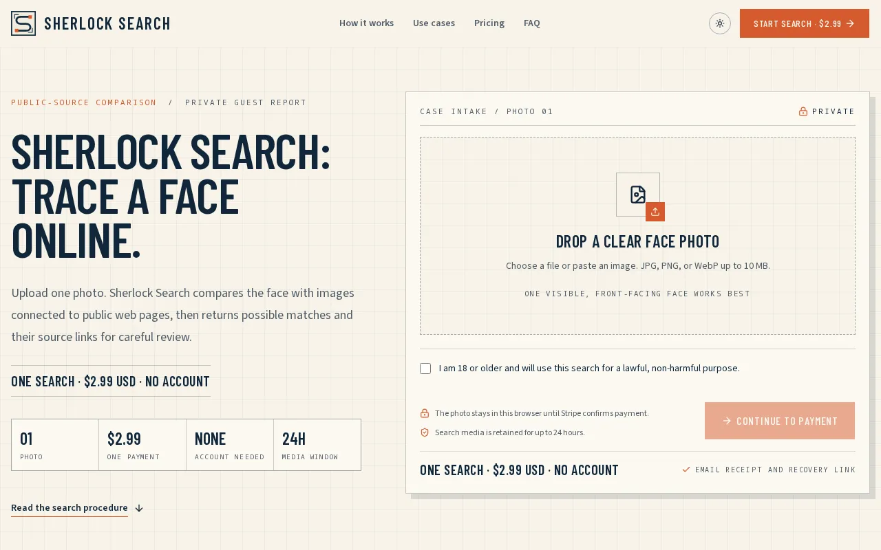 Sherlock Search — preview screenshot