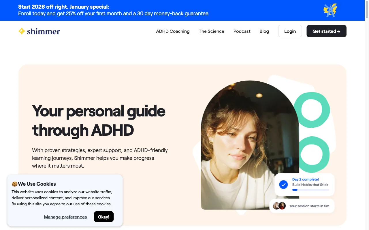 Shimmer ADHD — preview screenshot