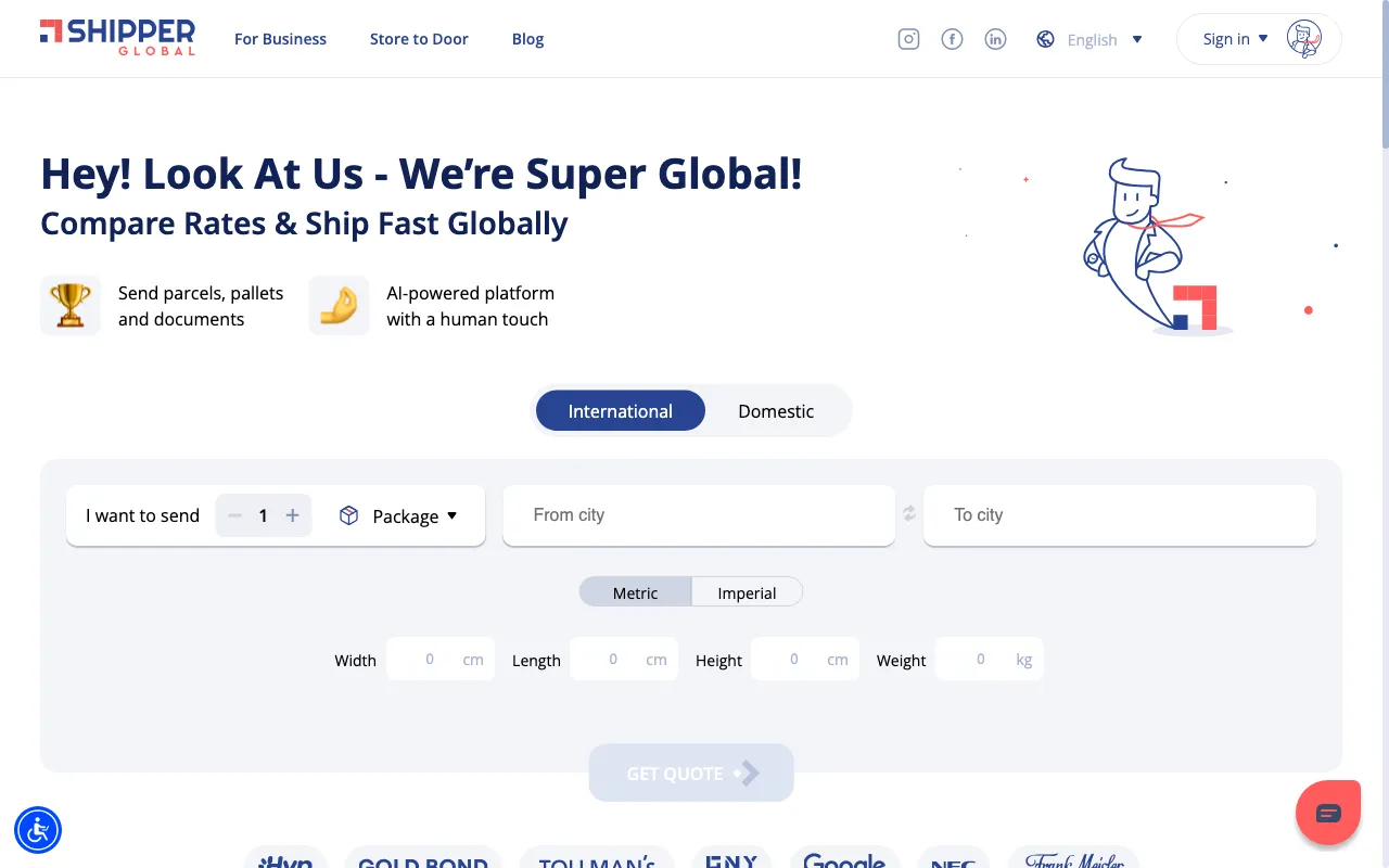 Shipper Global — preview screenshot