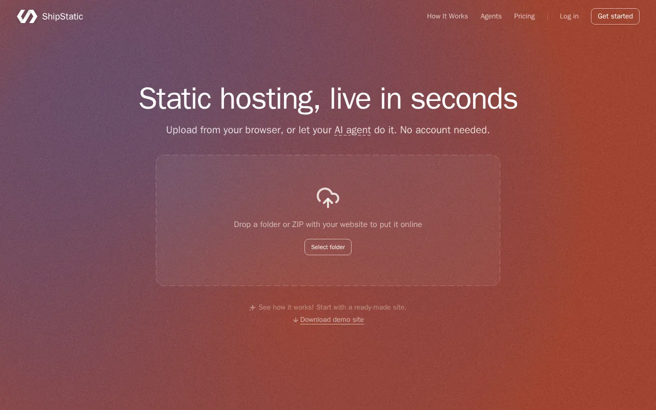 Shipstatic — preview screenshot