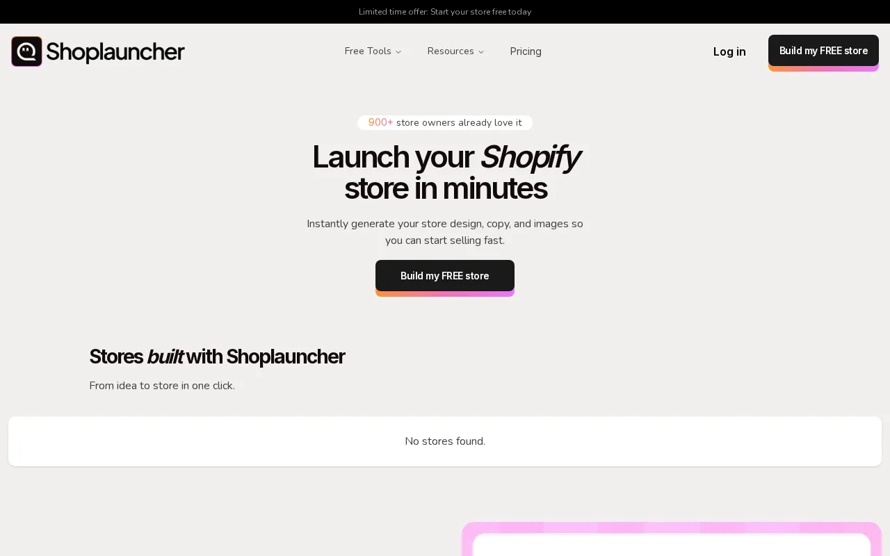 Shoplauncher AI — preview screenshot