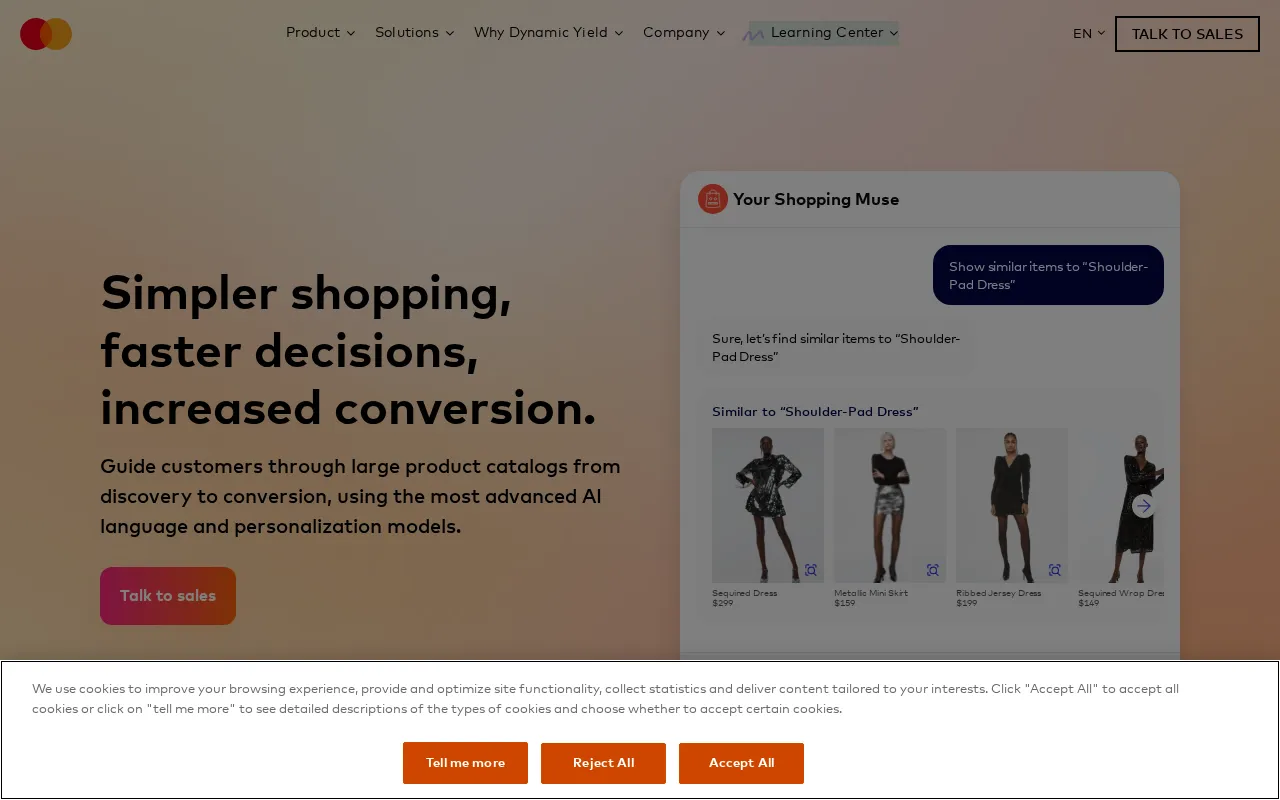 Shopping Muse by Dynamic Yield — preview screenshot