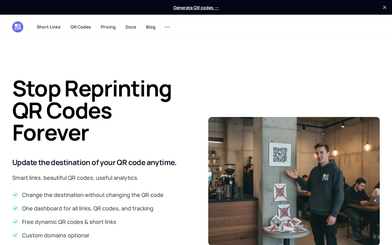 Short QR — preview screenshot