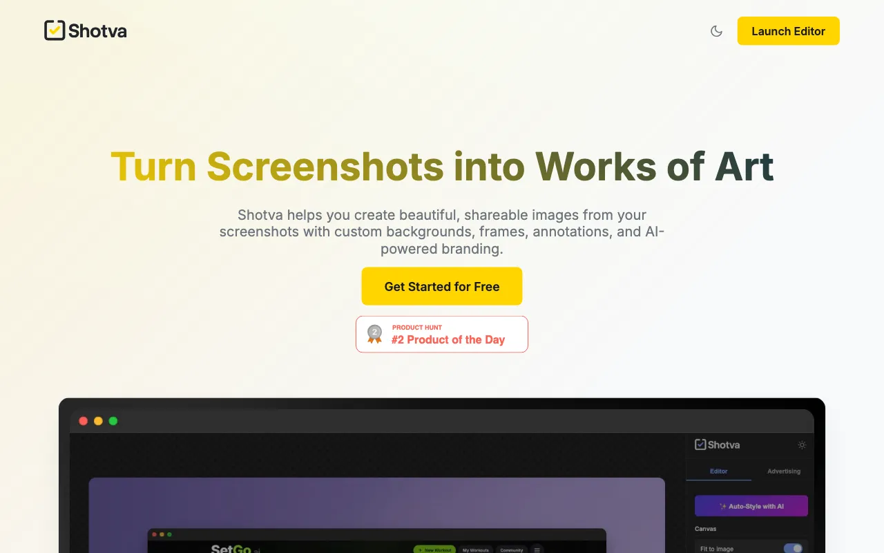 Shotva — preview screenshot