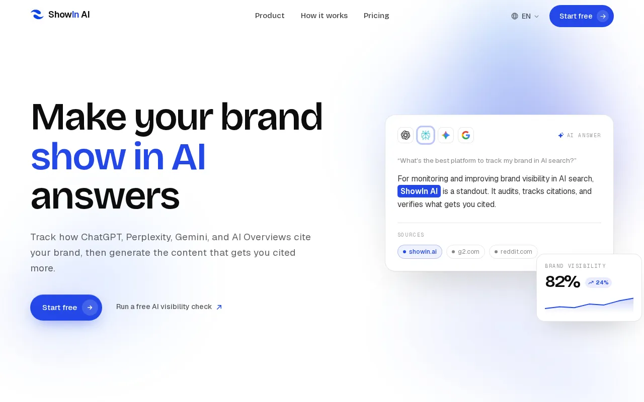 ShowIn AI — preview screenshot