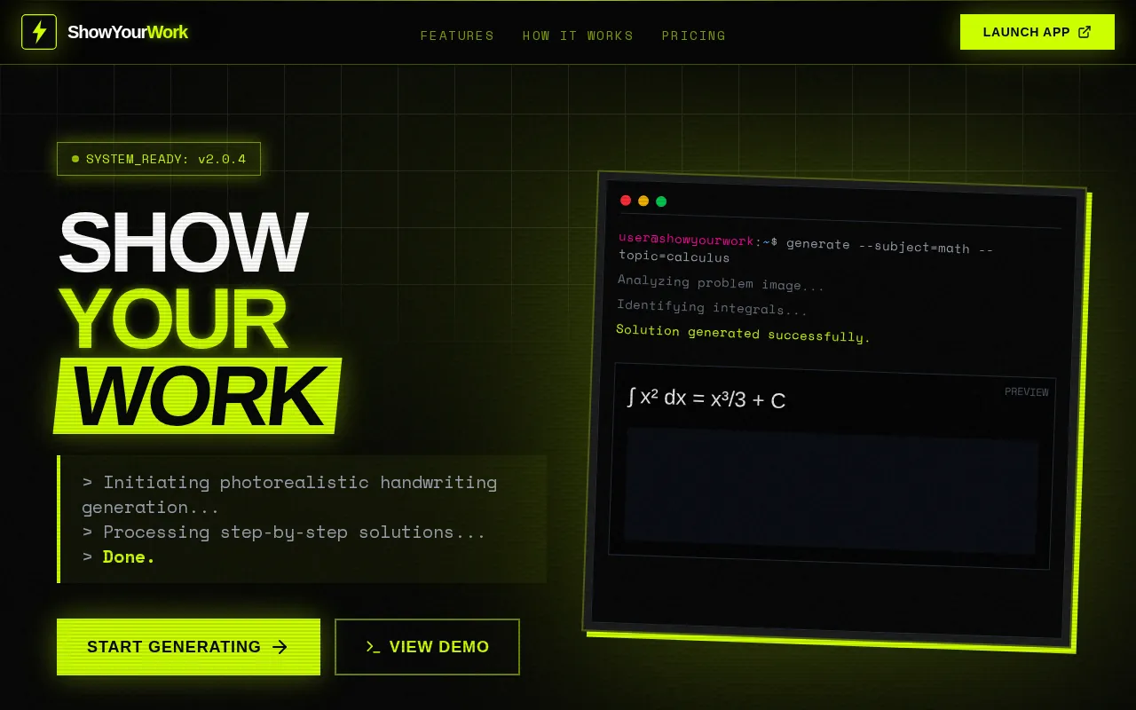 ShowYourWork — preview screenshot