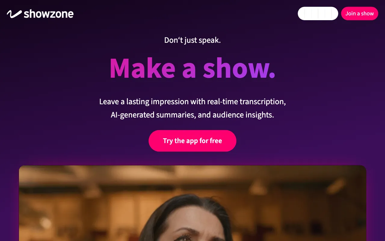 Showzone — preview screenshot