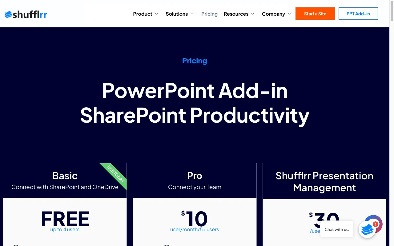shufflrr.com — pricing page