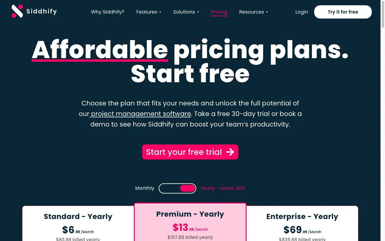 Siddhify — pricing page
