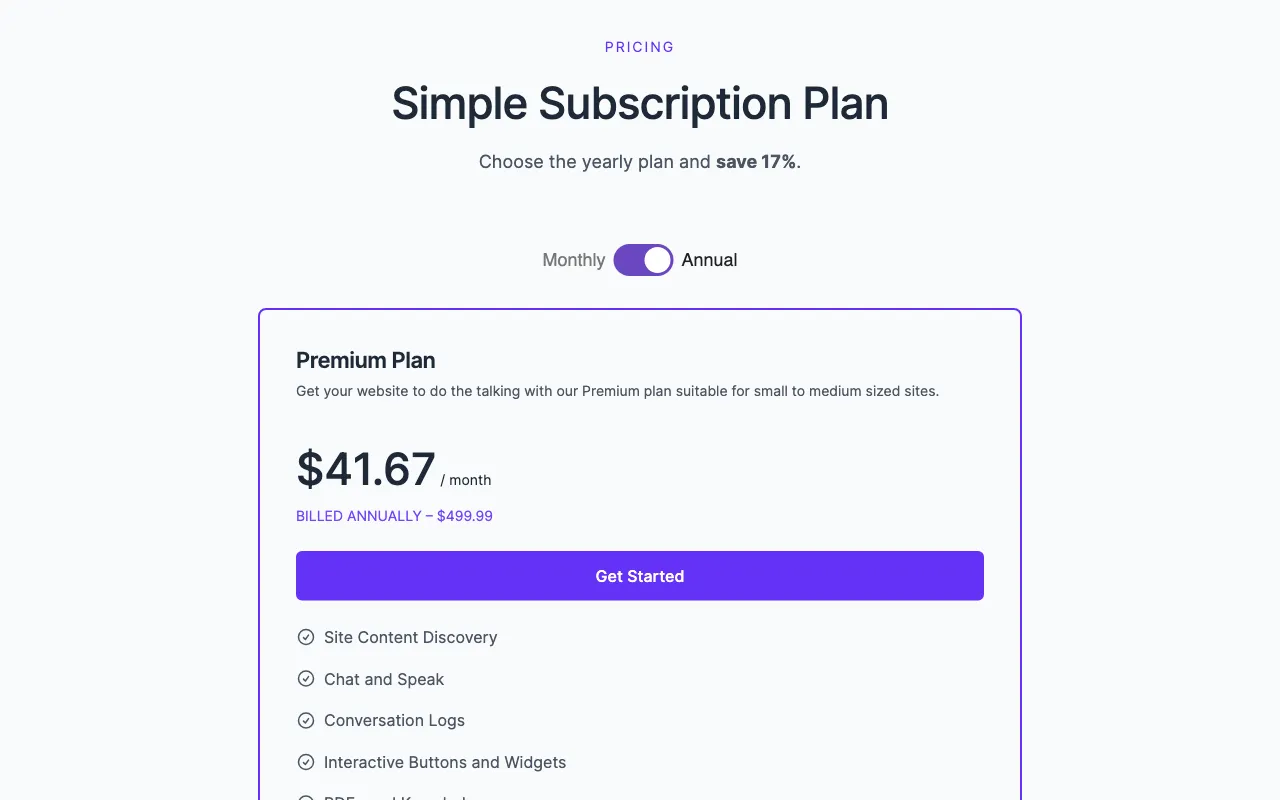 Sideconvo — pricing page