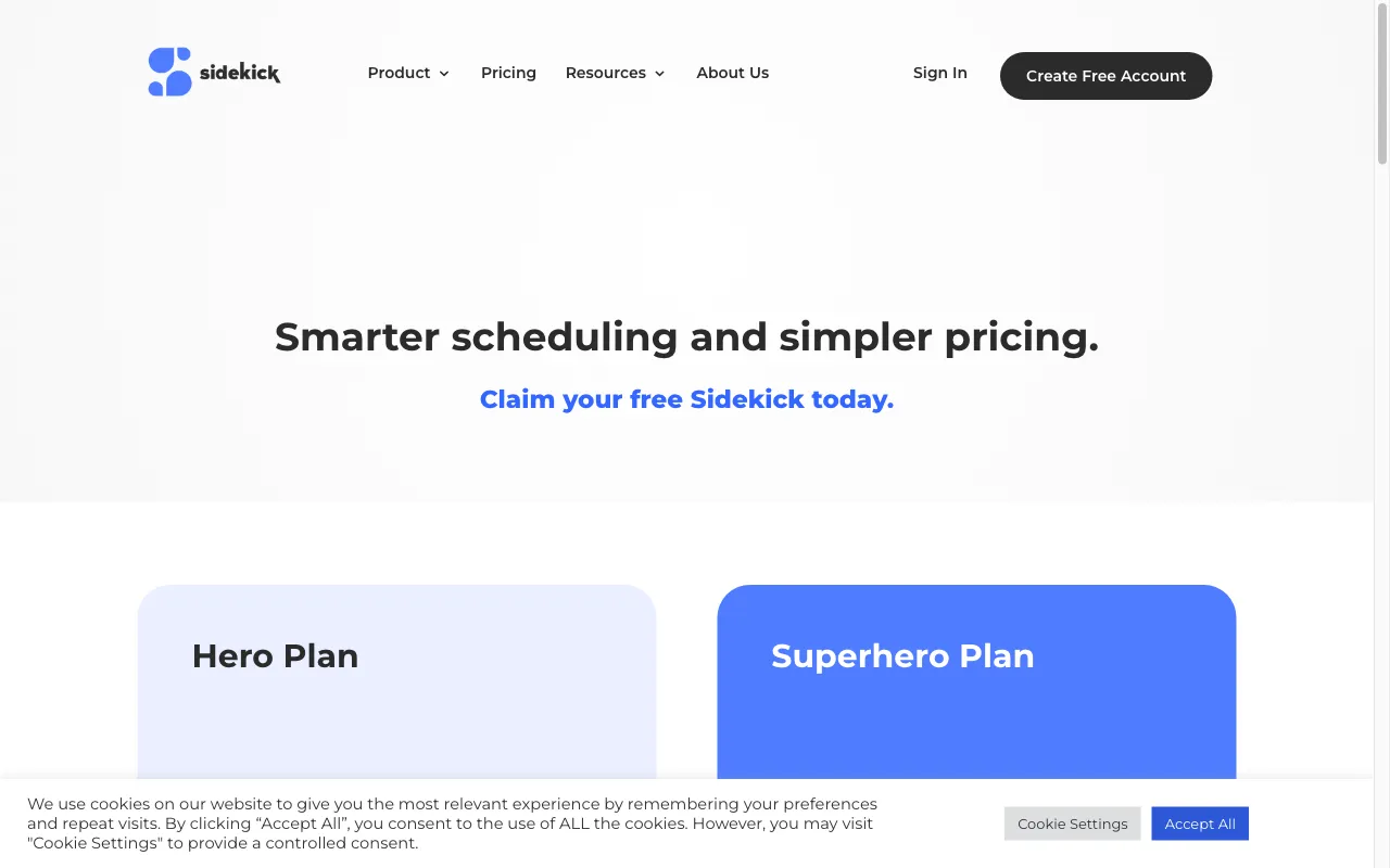 Sidekick — pricing page