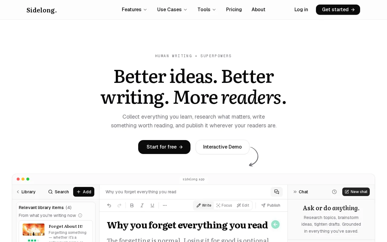 Sidelong — preview screenshot