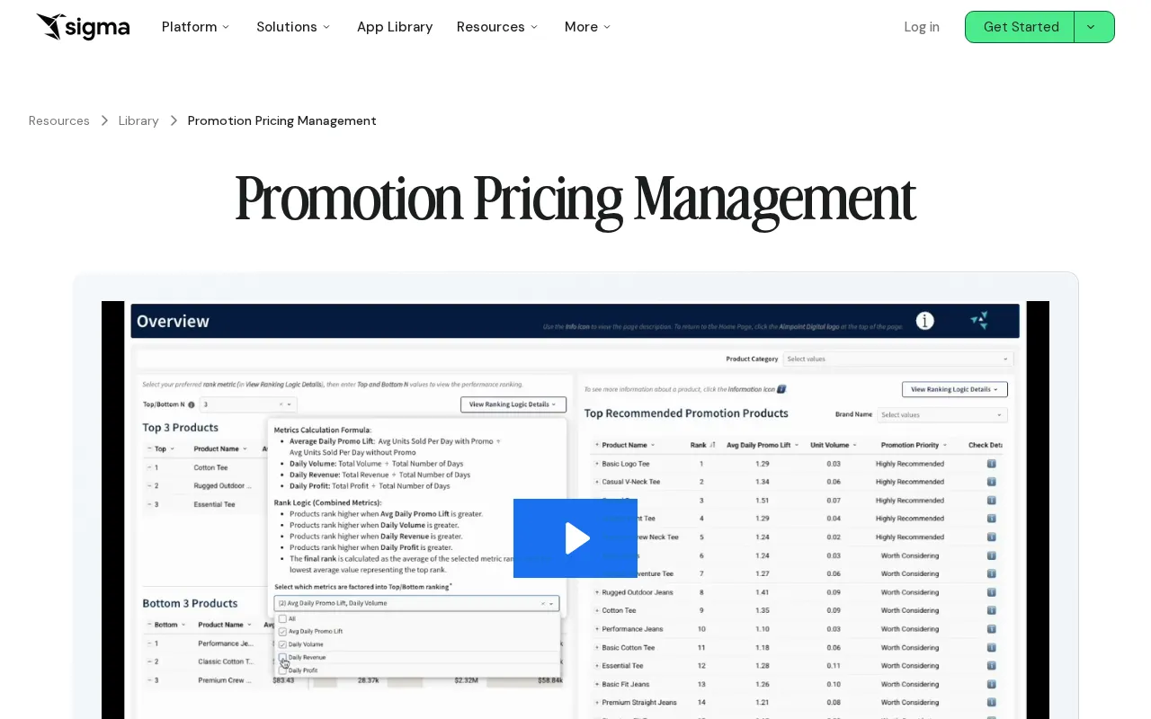 Sigmacomputing — pricing page