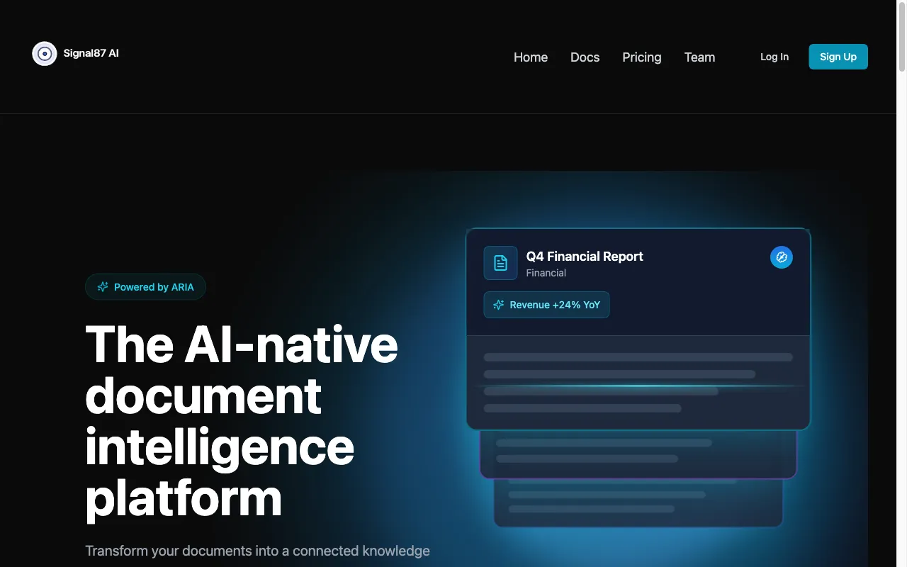 Signal87 AI — preview screenshot