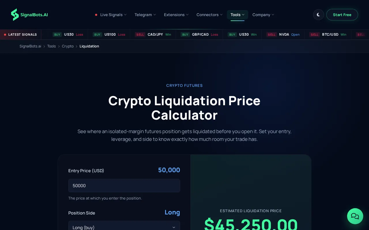 SignalBots — pricing page